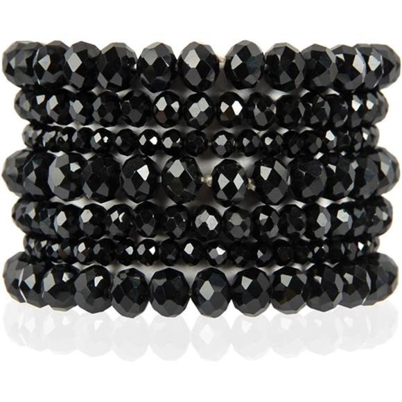 Boho Multi-Layer Beaded Bracelets with Crystals - Picture 2 of 4